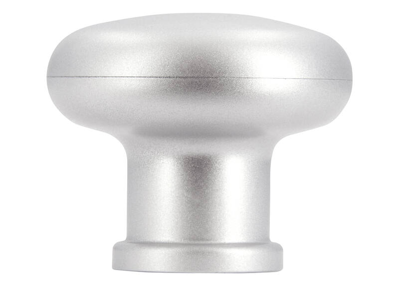 Meubelknop zilvergrijs kunststof 32mm 32x32x27mm