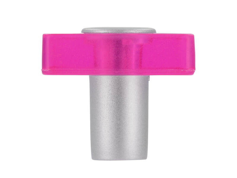Meubelknop roze/aluminium look kunststof vierkant 30x30x26mm