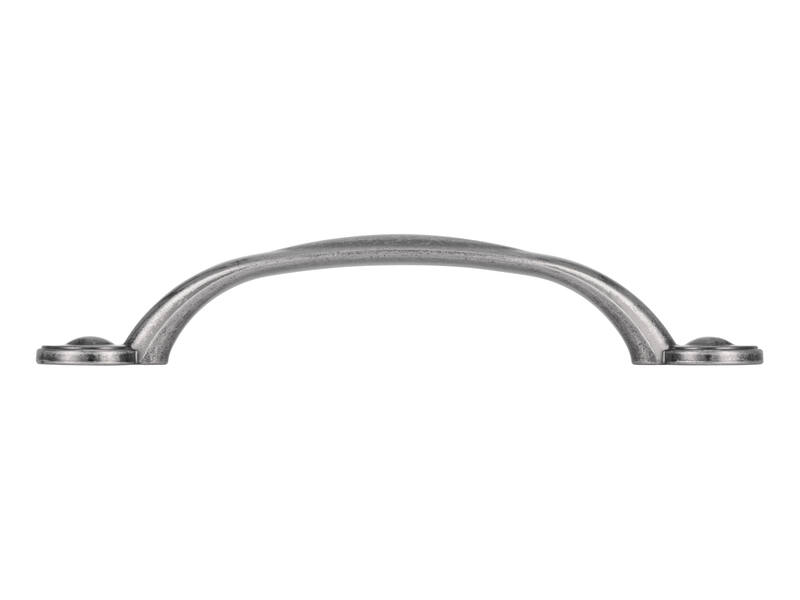 Meubelgreep oud zilver look zamac 96mm 136x20x25mm