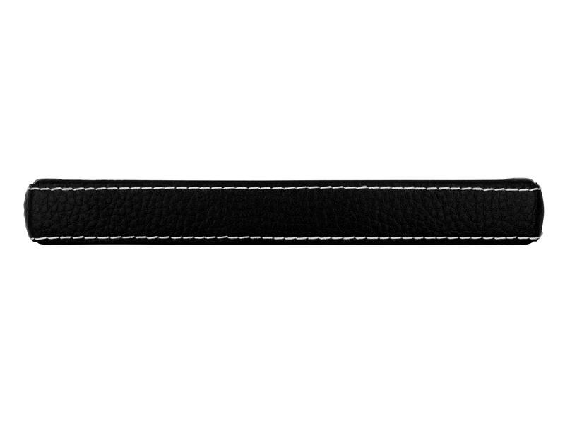 Meubelgreep zwart leder 160mm 178x22x31mm