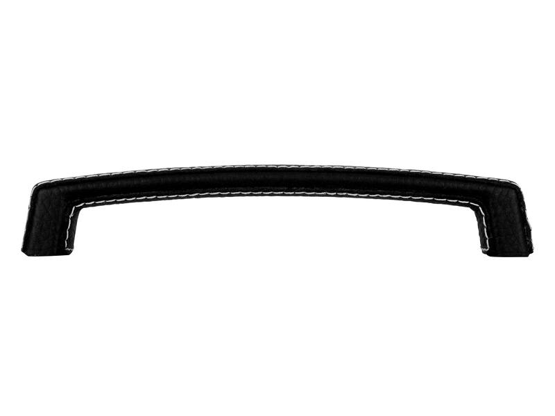 Meubelgreep zwart leder 160mm 178x22x31mm
