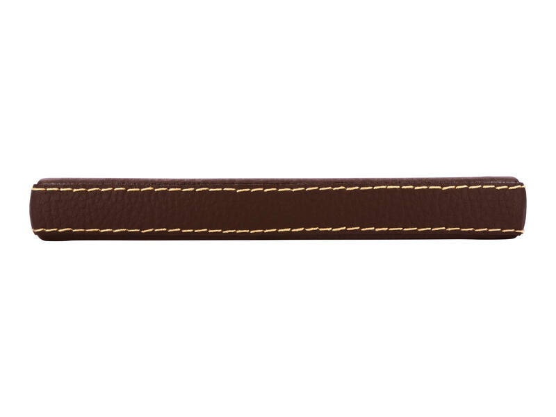 Meubelgreep bruin leder 160mm 178x22x31mm
