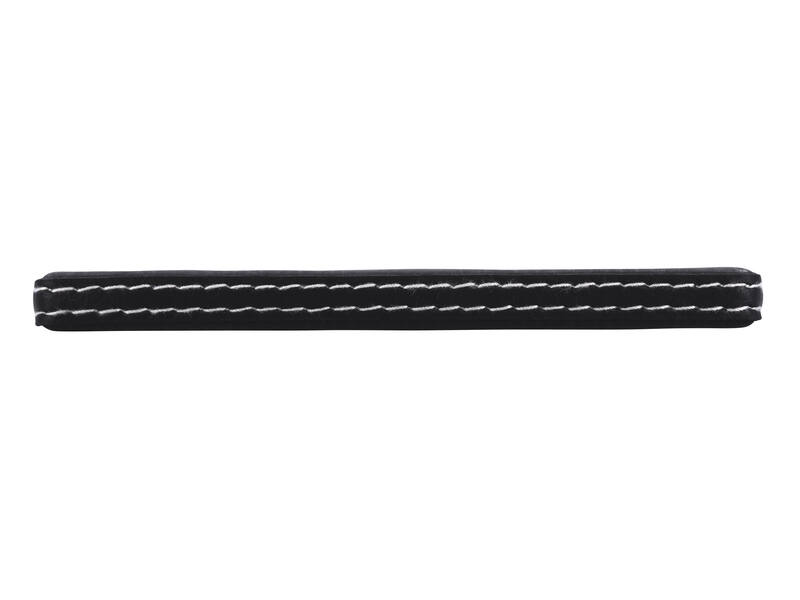 Meubelgreep zwart leder 128mm 140x11x32mm