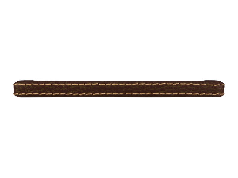 Meubelgreep bruin leder 128mm 140x11x32mm