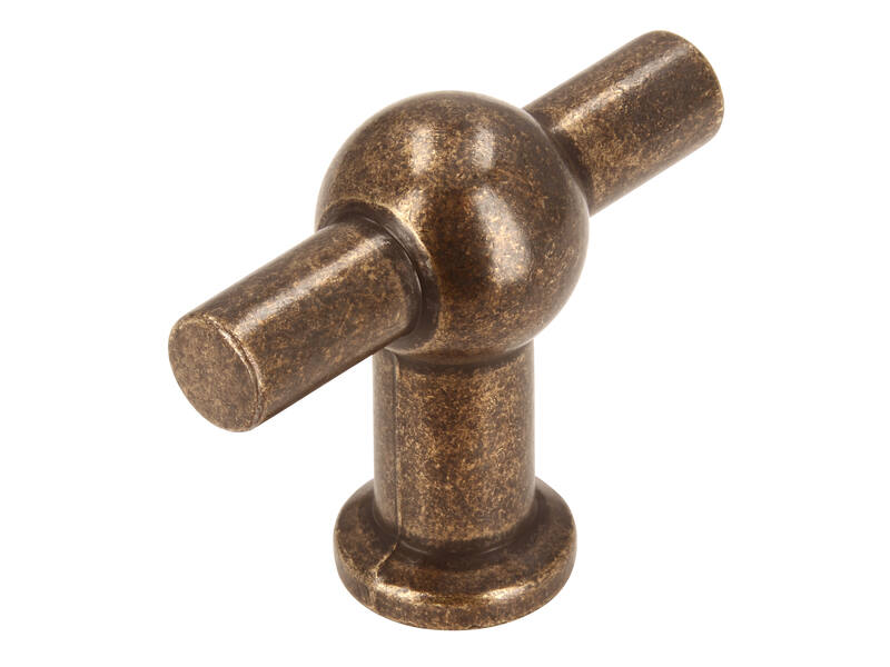 Meubelknop antiek brons Chemin de Fer 50mm 50x20x40mm