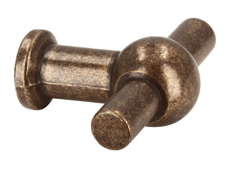 Meubelknop antiek brons Chemin de Fer 50mm 50x20x40mm