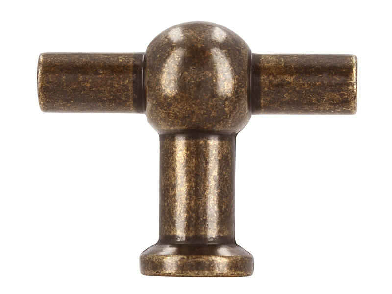 Meubelknop antiek brons Chemin de Fer 50mm 50x20x40mm