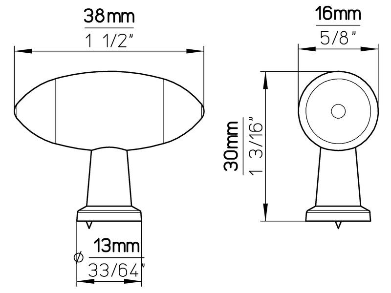 Meubelknop brons look olijf 38mm 38x16x30mm