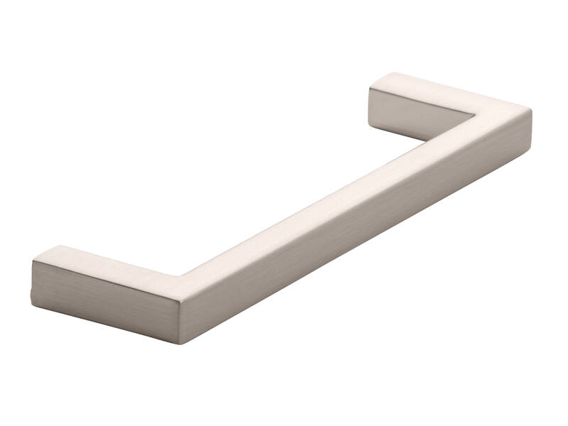 Meubelgreep RVS look zamac vierkant 96mm 104x8x28mm