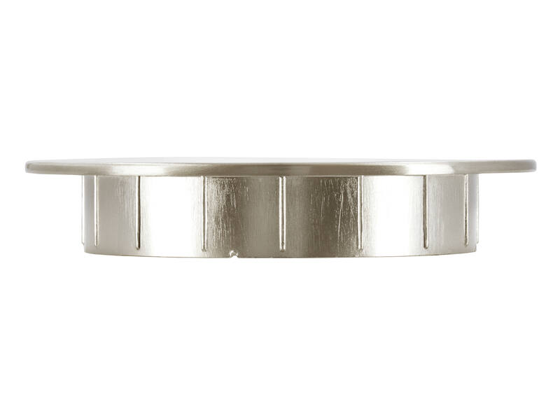 Komgreep RVS look zamac rond 90x90x16mm