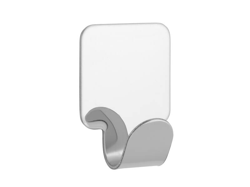 Haak chroom vierkant zelfklevend 41x30x17mm