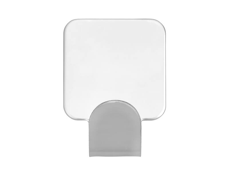 Haak chroom vierkant zelfklevend 41x30x17mm