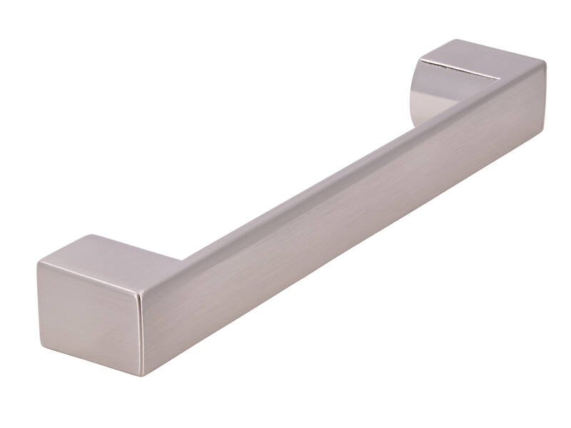 Meubelgreep RVS look zamac recht 128mm 162x20x27mm