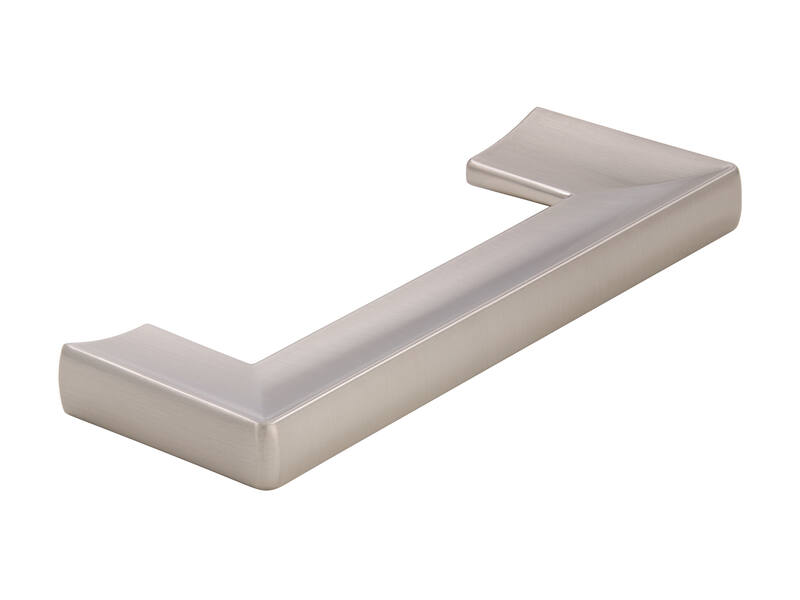 Meubelgreep RVS look hoekig 96mm 104x10x36mm