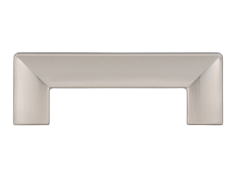 Meubelgreep RVS look hoekig 96mm 104x10x36mm