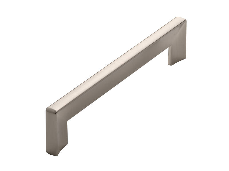 Meubelgreep RVS look hoekig 160mm 168x10x36mm