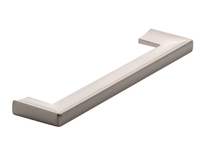Meubelgreep RVS look hoekig 160mm 168x10x36mm