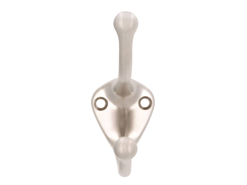 Kapstokhaak RVS look zamac enkel 82x32x76mm