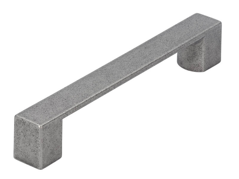 Meubelgreep antiek ijzer look zamac recht 128mm 162x20x27mm