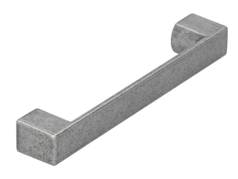 Meubelgreep antiek ijzer look zamac recht 128mm 162x20x27mm
