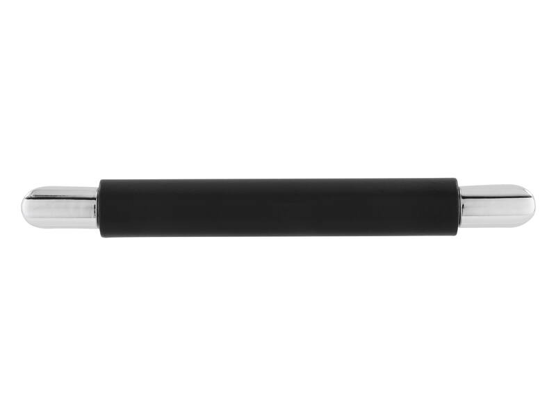 Meubelgreep zwart/chroom 128mm 140x16x37mm