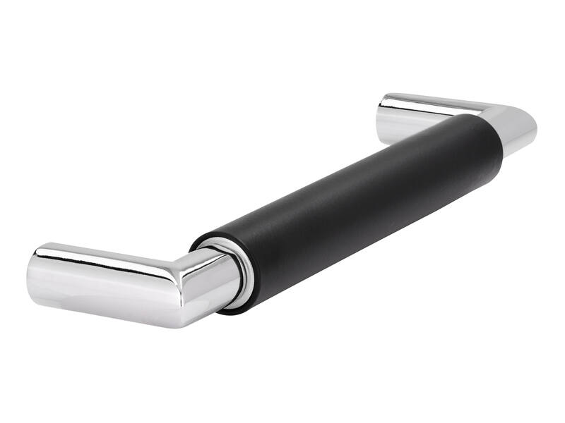 Meubelgreep zwart/chroom 128mm 140x16x37mm