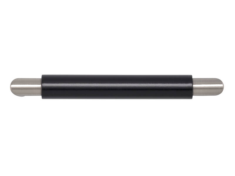 Meubelgreep zwart/RVS look 128mm 140x16x37mm