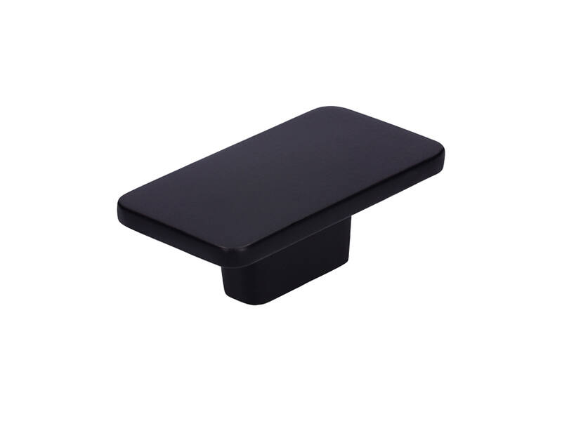 Meubelknop Zwart metaal rechthoek 58X33X22 mm