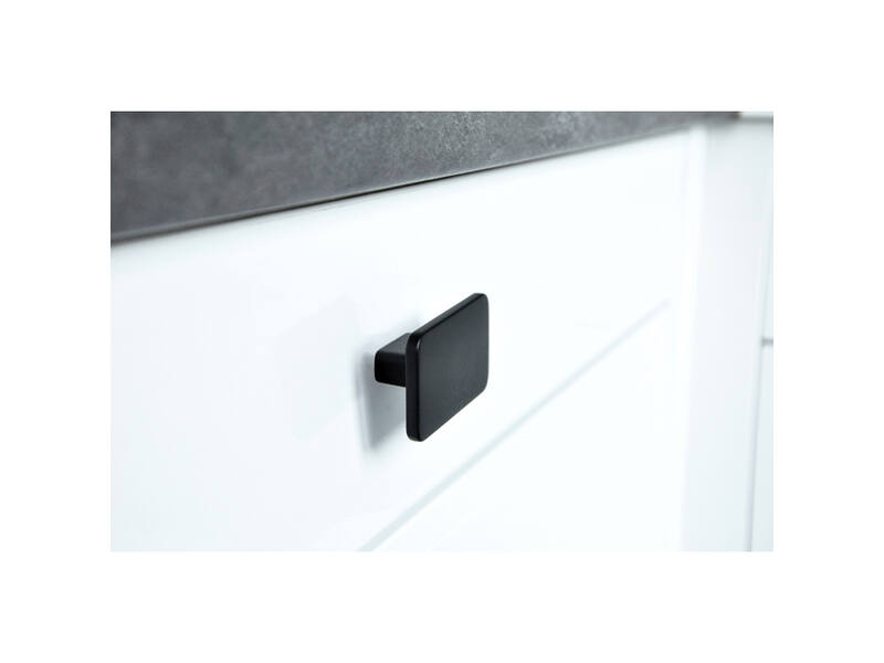 Meubelknop Zwart metaal rechthoek 58X33X22 mm