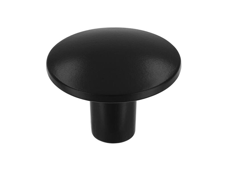Meubelknop Zwart metaal rond 30mm