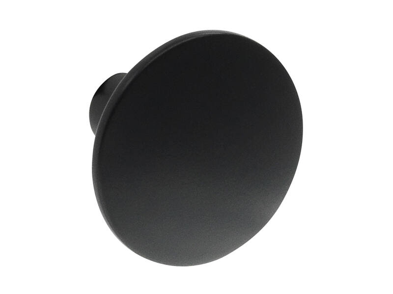 Meubelknop Zwart metaal rond 30mm