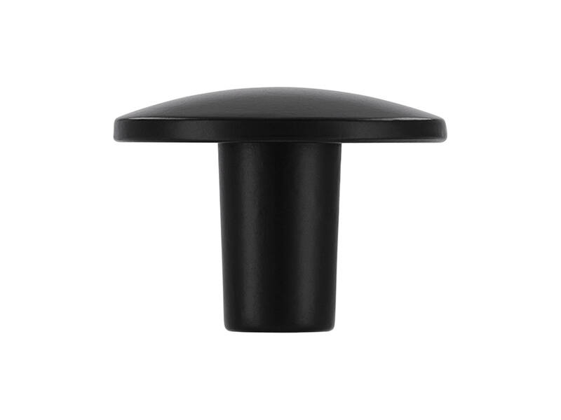 Meubelknop Zwart metaal rond 30mm