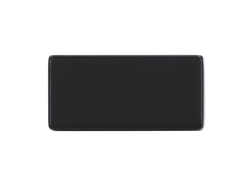 Meubelknop Zwart metaal rechthoek 29x14mm