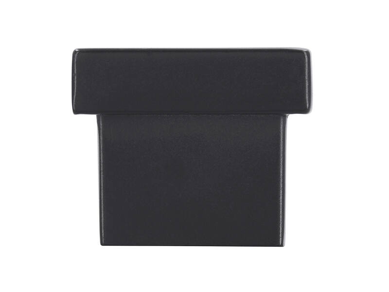 Meubelknop Zwart metaal rechthoek 29x14mm