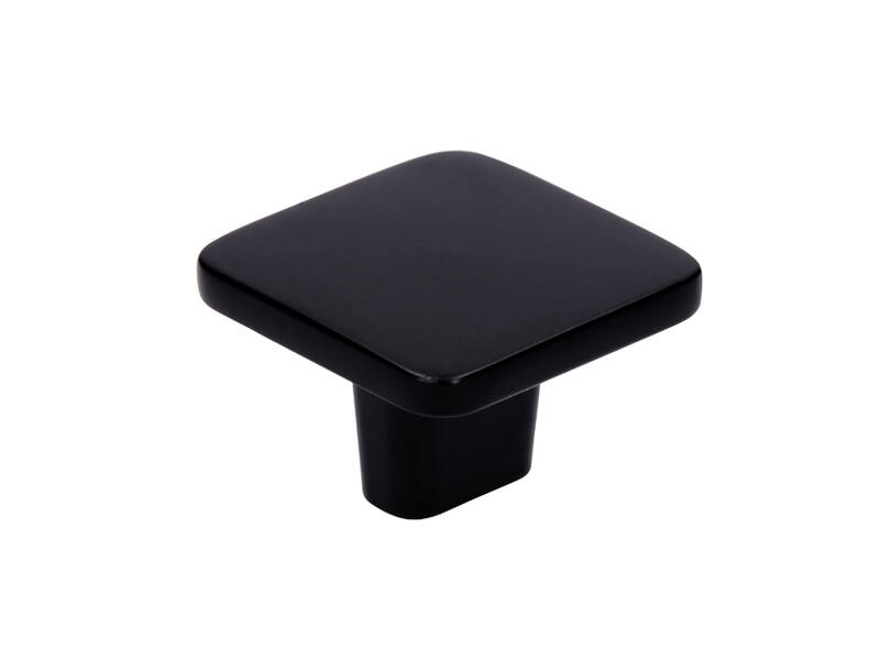 Meubelknop Zwart metaal Vierkant 33X33X22mm
