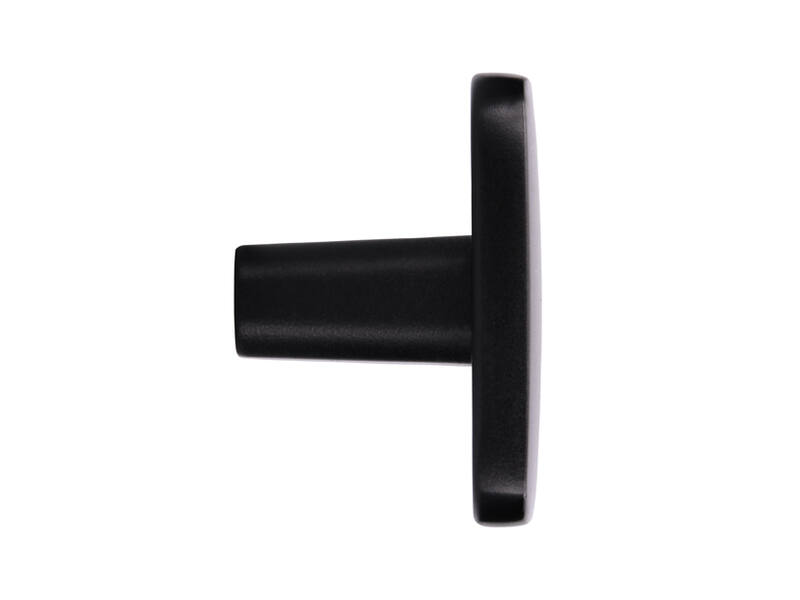 Meubelknop Zwart metaal Vierkant 33X33X22mm
