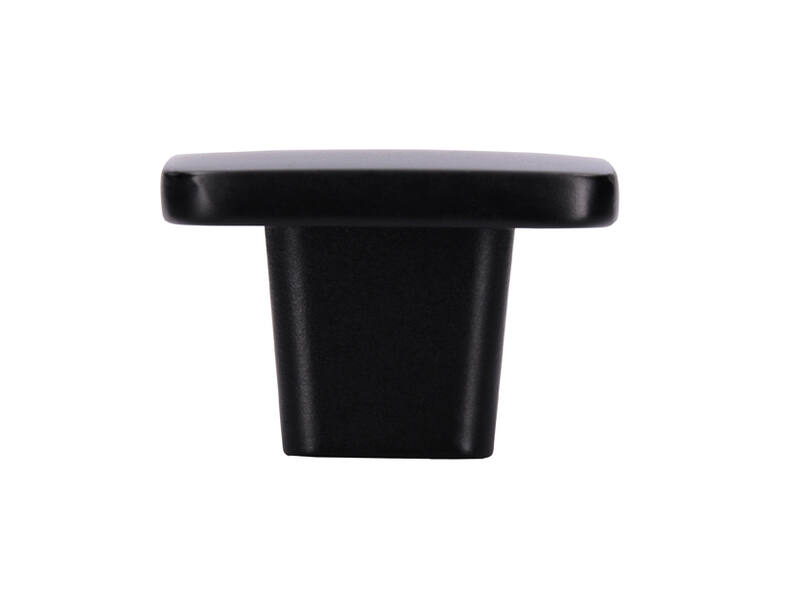 Meubelknop Zwart metaal Vierkant 33X33X22mm