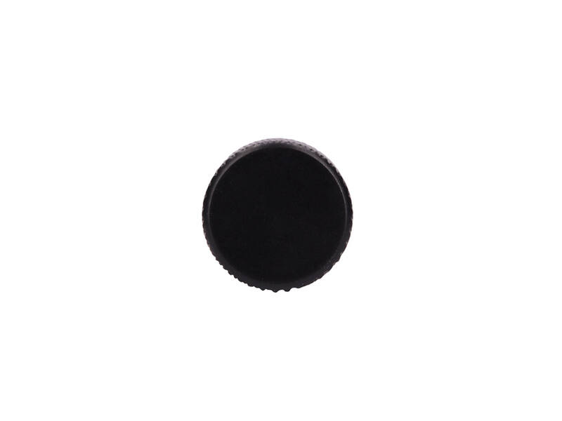 Meubelknop Zwart aluminium Geribbeld rond 16mm