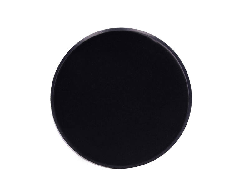 Meubelknop Zwart aluminium Geribbeld rond 33mm