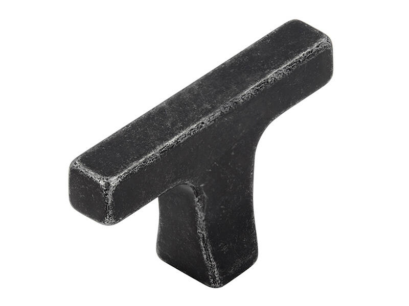 Meubelknop Antiek ijzer T-model Trompet 48mm