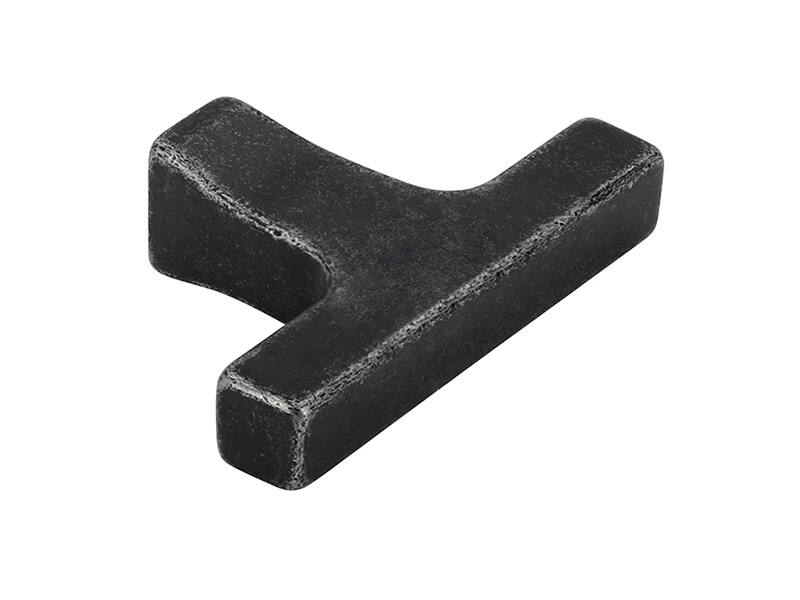 Meubelknop Antiek ijzer T-model Trompet 48mm