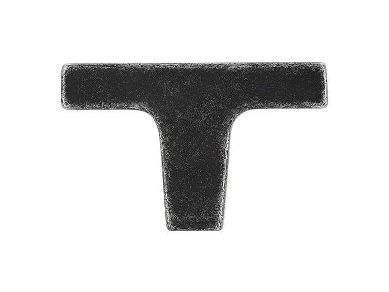 Meubelknop Antiek ijzer T-model Trompet 48mm