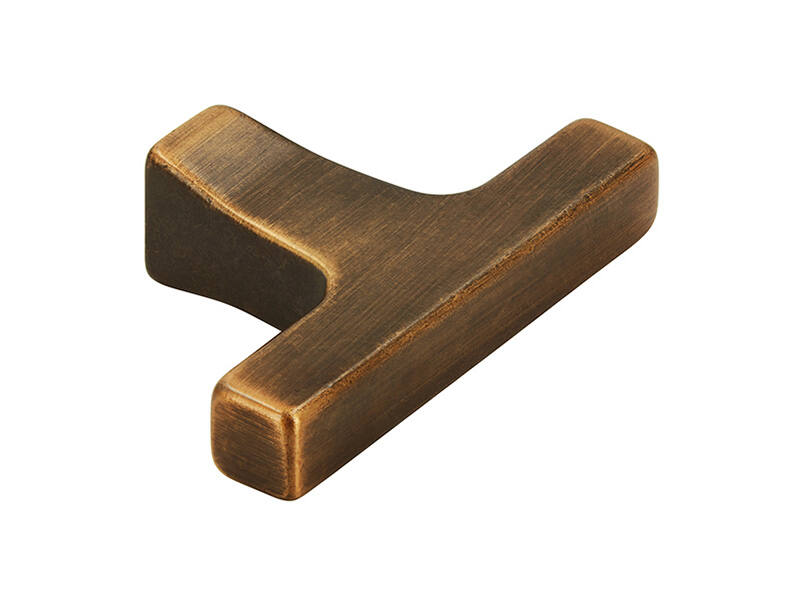 Meubelknop Verbronsd T-model Trompet 48mm