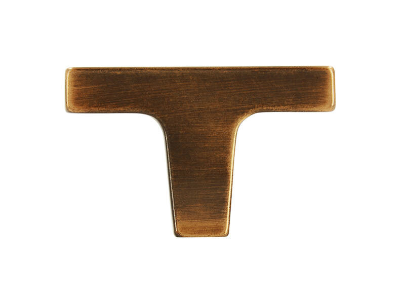 Meubelknop Verbronsd T-model Trompet 48mm