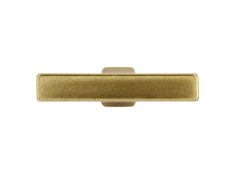Meubelknop Antiek messing T-model Trompet 48mm
