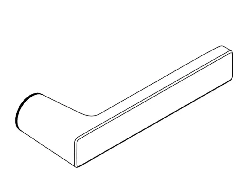 Deurklink Nuda Baar Wit met rozet 24mm