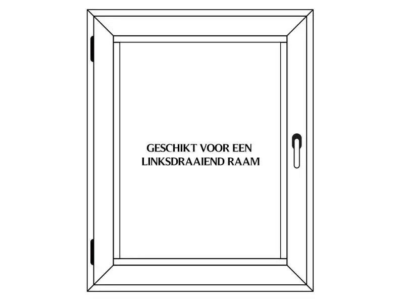 Draaikiep raamkruk links RVS Arc Piet Boon PBA100-DKLOCK