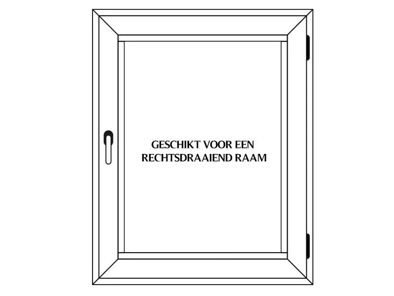 Draaikiep raamkruk rechts RVS Arc Piet Boon PBA101-DK