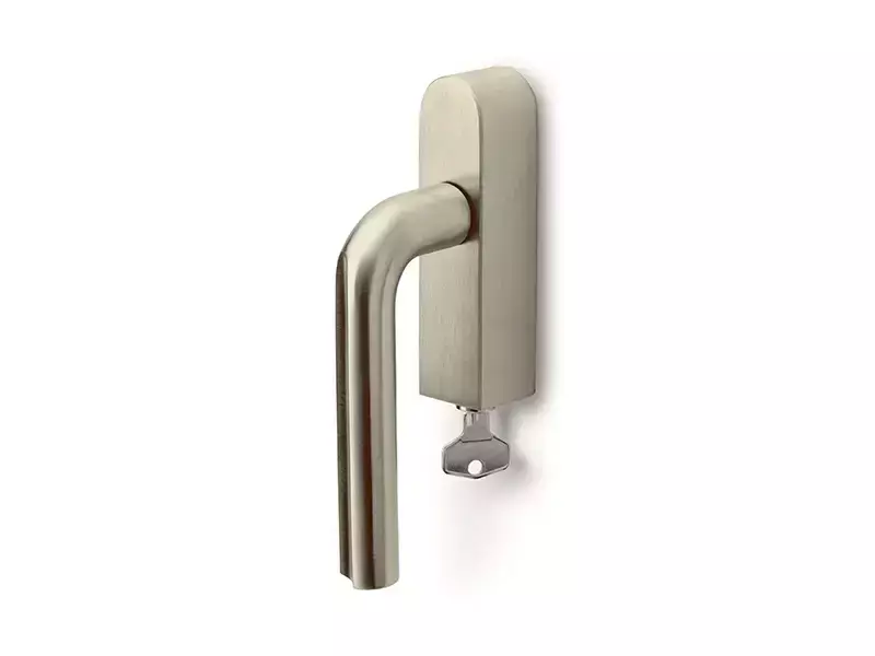 Draaikiep raamkruk Champagne PVD David Rockwell Eclipse DR101-DKLOCK-O Links Afsluitbaar