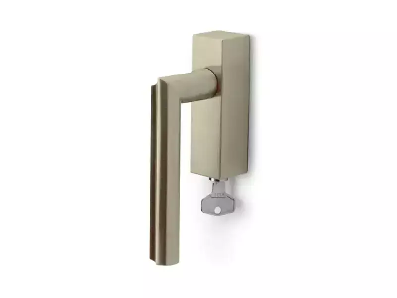 Draaikiep raamkruk Champagne PVD David Rockwell Eclipse DR102-DKLOCK Links Afsluitbaar